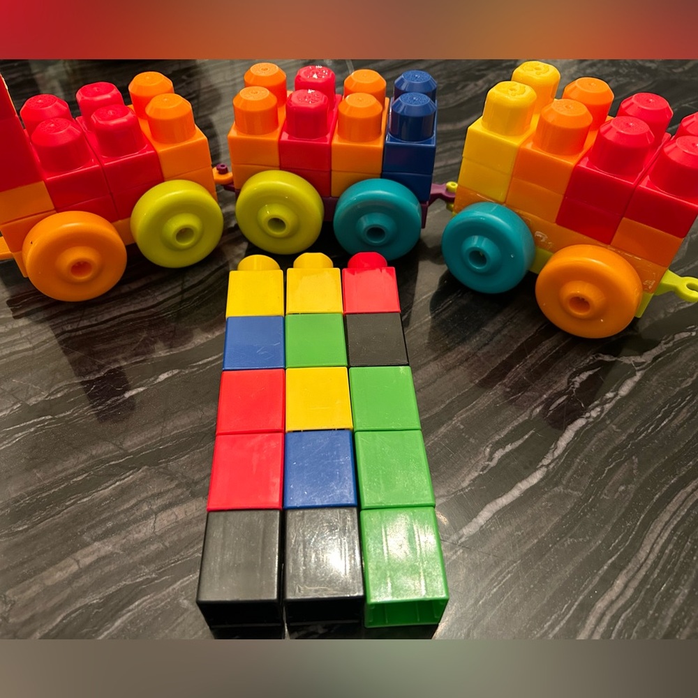 Lego train attachable cars with extra legos